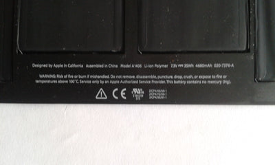 Apple MacBook Air 11" A1465 2012 (11-15) 35Wh Battery 020-7377-A A1406