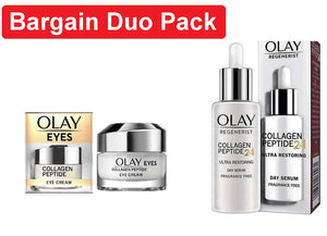 Olay Eyes Collagen Peptide 24 Eye Cream & Face Serum 15ml 40ml Bargain Pack