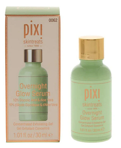 Pixi Skintreats Overnight Glow Serum Concentrated Exfoliant Gel - 30ml | Boxed