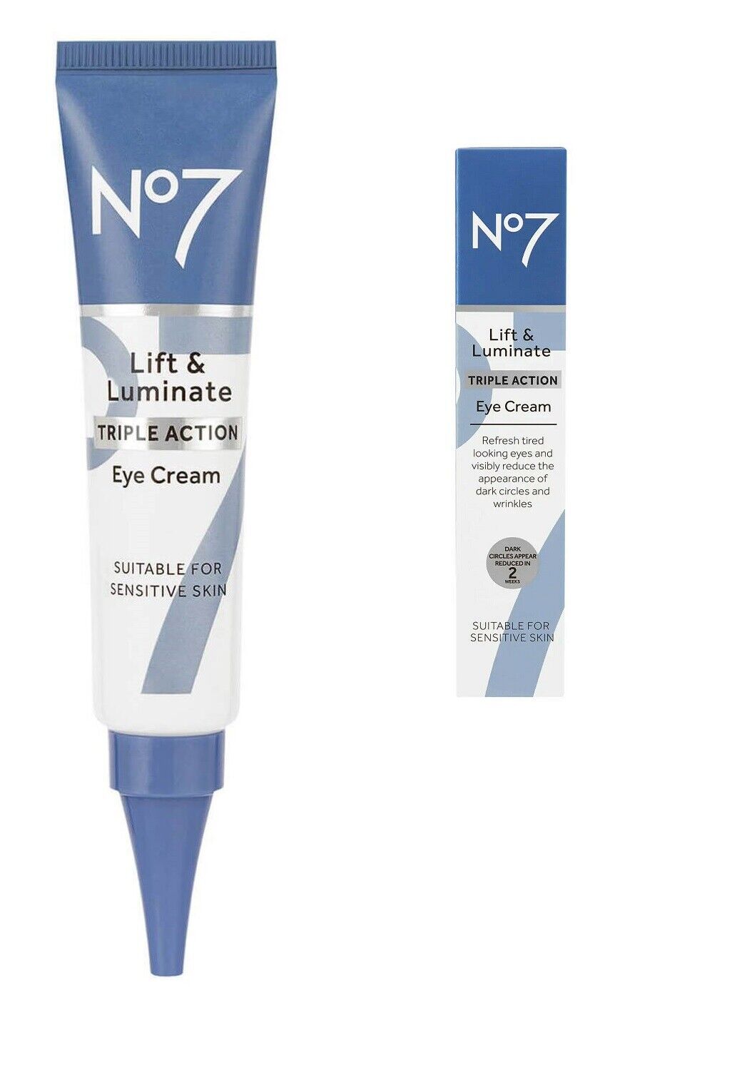 No7 Lift & Luminate TRIPLE ACTION Eye Cream 15ml | Brand New + Boxed.