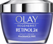 Load image into Gallery viewer, Olay Regenerist Retinol24 NIGHT Cream Face Moisturiser 50ml Fragrance Free Boxed
