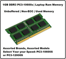 Load image into Gallery viewer, 1GB 2GB 4GB 8GB DDR3 PC3-10600S PC3-12800S Laptop Ram Memory Non-ECC Unbuffered
