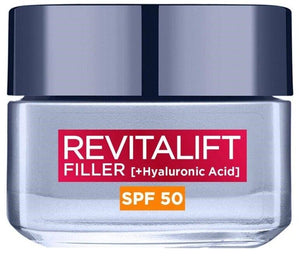 Loreal Revitalift Filler SPF50 Anti-Ageing/Wrinkle Replumping Day Cream - 50ml