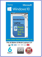 Load image into Gallery viewer, 160GB 320GB 500GB 640GB 750GB 1TB 2.5 SATA Laptop Hard Drives HDD Windows10 Home
