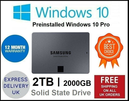 480GB 500GB 960GB 2TB 2000GB 2.5 SSD Hard Drives Preinstalled Windows10 Laptop