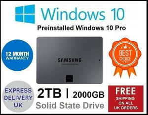 480GB 500GB 960GB 2TB 2000GB 2.5 SSD Hard Drives Preinstalled Windows10 Laptop