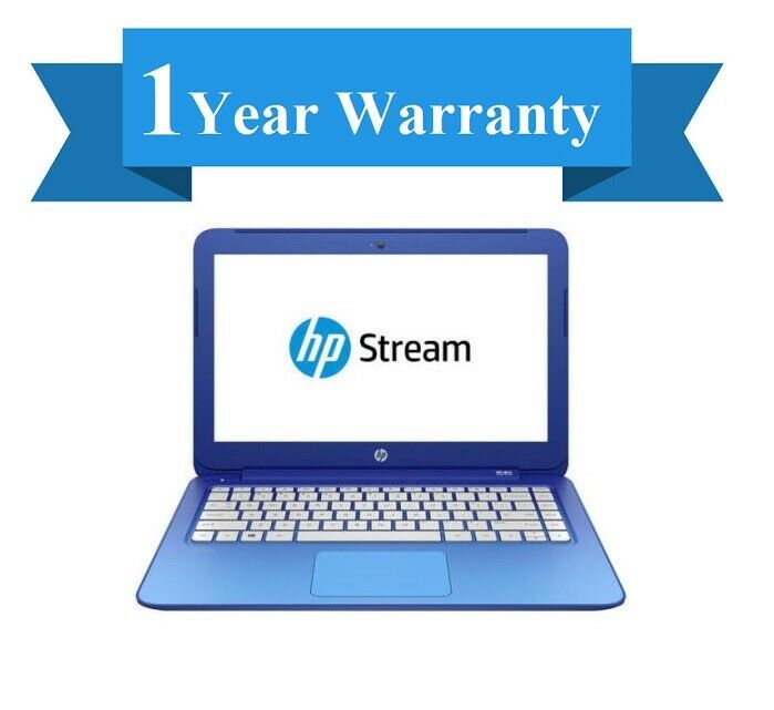 Hp Stream 13 | 13 Inch Celeron N2840 2GB 32GB eMMC Windows10 Laptop Blue