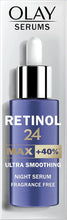 Load image into Gallery viewer, Olay Retinol24 MAX +40%  Night Serum Fragrance Free 40ml | Boxed

