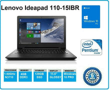 Load image into Gallery viewer, Lenovo Ideapad 110-15IBR 15.6&quot; N3710 1.60GHz 4GB 128GB SSD Windows 10 Pro Laptop
