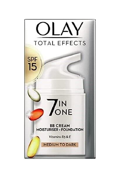 Olay Total Effects 7-in-1 SPF15 Touch of Foundation BB Cream Medium - 50ml Boxed