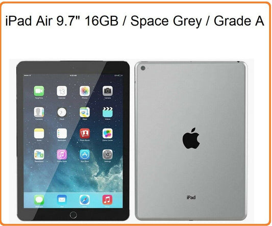 Apple iPad Air 1st Gen. 16GB, Wi-Fi, 9.7in - Space Grey | New Screen