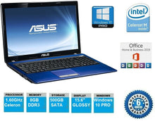 Load image into Gallery viewer, Asus k53e 15.6” Glossy 1.60ghz 8gb ddr3 500gb Hdd Sata Laptop W/Webcam
