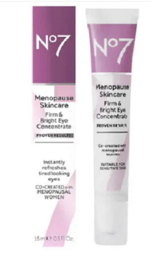 No7 Menopause Skincare Firm & Bright Concentrate Eye Cream  - 15ml | Boxed