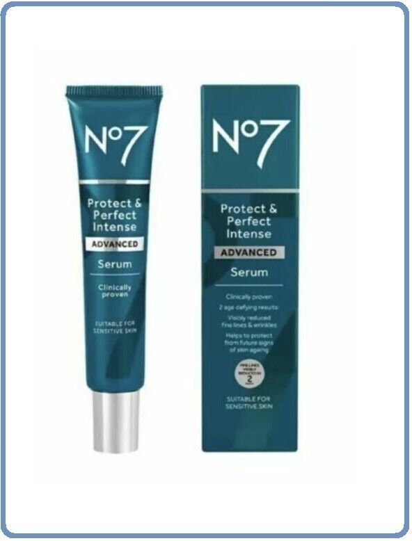 NEW! No7 Protect & Perfect Intense Advanced Face Serum - 30ml | Boxed