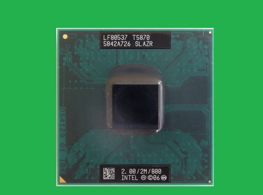 Intel Core 2 Duo T5870 CPU 2.00GHz Dual Core 800MB Socket P SLAZR Processor