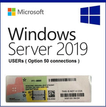 Load image into Gallery viewer, Sealed Microsoft Windows Server 2019 Standard 16 core DVD+COA wRDS Option (50)
