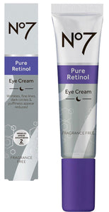 No7 Pure Retinol Eye Cream Fragrance Free Reduces Wrinkles Puffiness 15ml Boxed