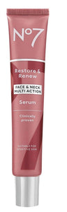 No7 Restore & Renew face & neck multi action Serum - 50ml | Boxed
