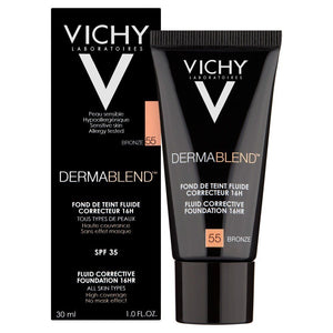 Vichy Dermablend Fluid Corrective Foundation - Bronze 55 - SPF35- 30ml | Boxed