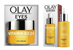 Olay Eyes - Vitamin B3 24 + viatmin C - Eye Cream & Face Serum Pack- 15ml