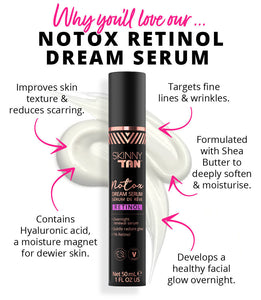 Skinny Tan Notox Dream Serum Retinol - Overnight Renewal Face Serum 50ml | New