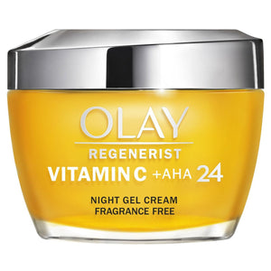 OLAY Regenerist Vitamins C+AHA24 Anti Dark Spots Night GEL Cream - 50ml | Boxed