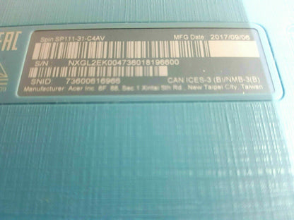 Acer Aspire Spin 1 11."6  N16W2 SP111-31 Bottom Case Cover Lid Blue 60.GL5N1.001