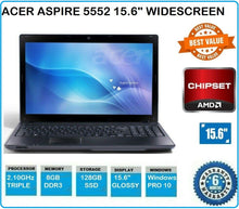 Load image into Gallery viewer, Acer Aspire 5552 15.6” 2.1ghz | 8gb Ram | 128gb Ssd Hdd | w10 Pro Laptop
