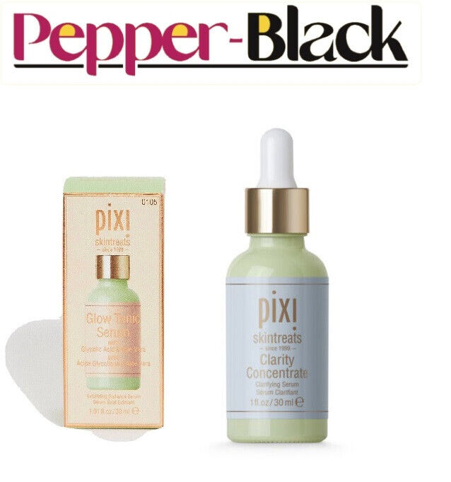 Pixi Skintreats Glow Tonic Face Serum Glycolic Acid & Aloe Vera - 30ml | Boxed