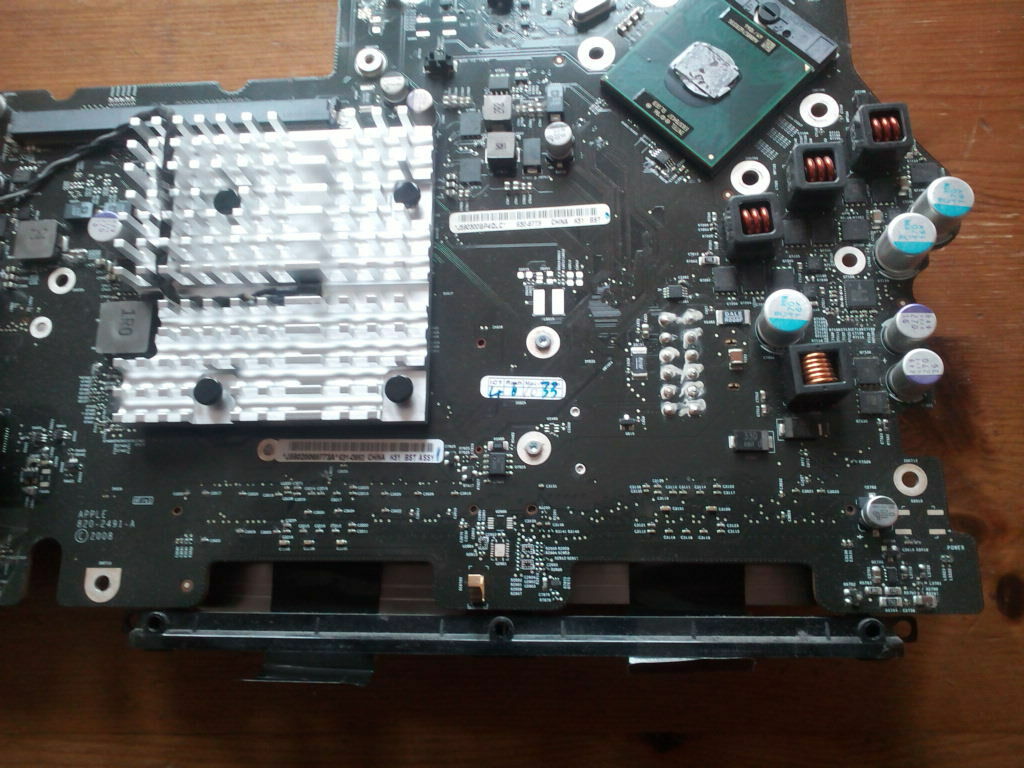 APPLE IMAC 24" A1225 EARLY 08 LOGIC BOARD 820-2491-A & CPU 2.93GHz SLGEB AIRPORT