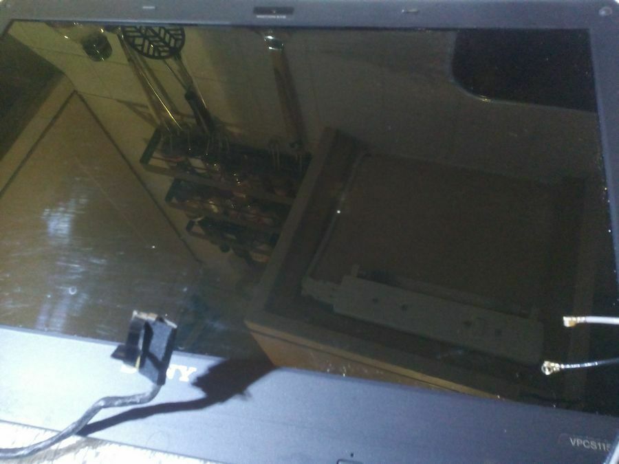 Sony Vaio VPCS115FH / PCG-51111W Laptop Complete Screen Assembly w/Hinges