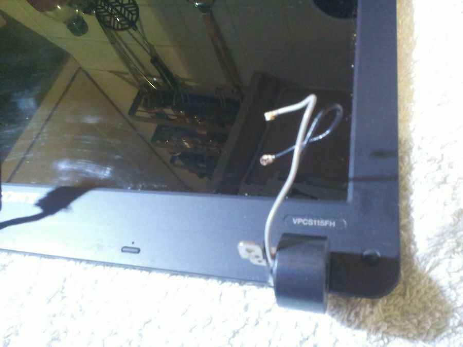 Sony Vaio VPCS115FH / PCG-51111W Laptop Complete Screen Assembly w/Hinges