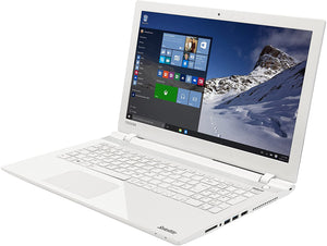 Toshiba Satellite L50 15.6" White 2.0GHz, 4GB 25GB W10 PRO WEBCAM, HDMI Laptop