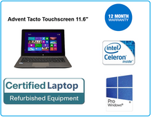 Load image into Gallery viewer, Advent Tacto Touchscreen 11.6” 1.60ghz 500gb 4gb w10 Laptop + Free 1tb Backup
