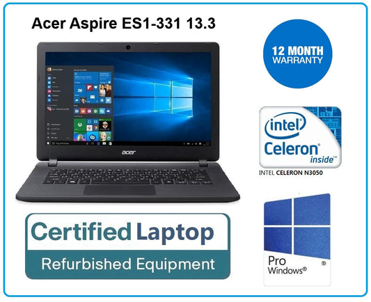 Acer Aspire ES1-331 13.3" Intel N3050 1.60GHz 2GB 32GB SSD W10 Netbook Laptop