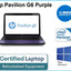Cheap hp Pavilion G6 Purple 15.6" Inte 2.0GHz, 4GB 25GB W10 PRO WEBCAM, HDMI Laptop