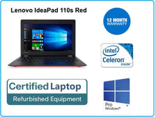 Load image into Gallery viewer, Lenovo IdeaPad 110s 11.6&quot; N3160 1.60GHz 2GB 32GB SSD W10 Netbook Laptop
