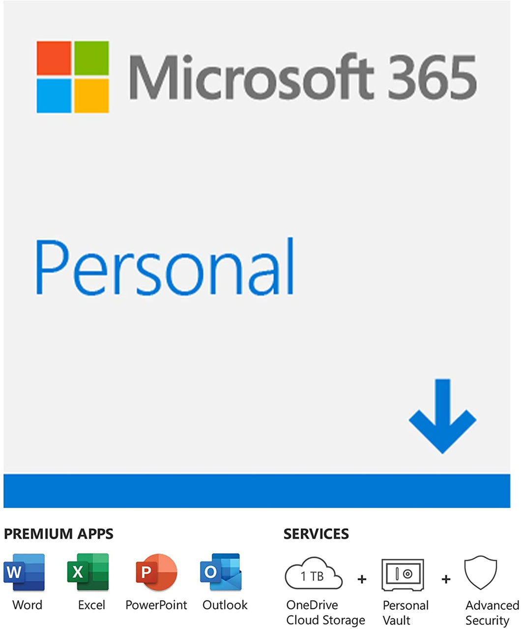 Microsoft 365 Personal | Office 365 apps | 1 user | 1 year subscription | PC/Mac, Tablet and Phone | multilingual | download