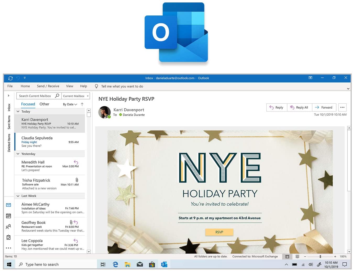 Microsoft Office 2019 Home and Business | 1 User | 1 PC (Windows 10) or Mac | One-Time Purchase | Multilingual | Download T5D-03183