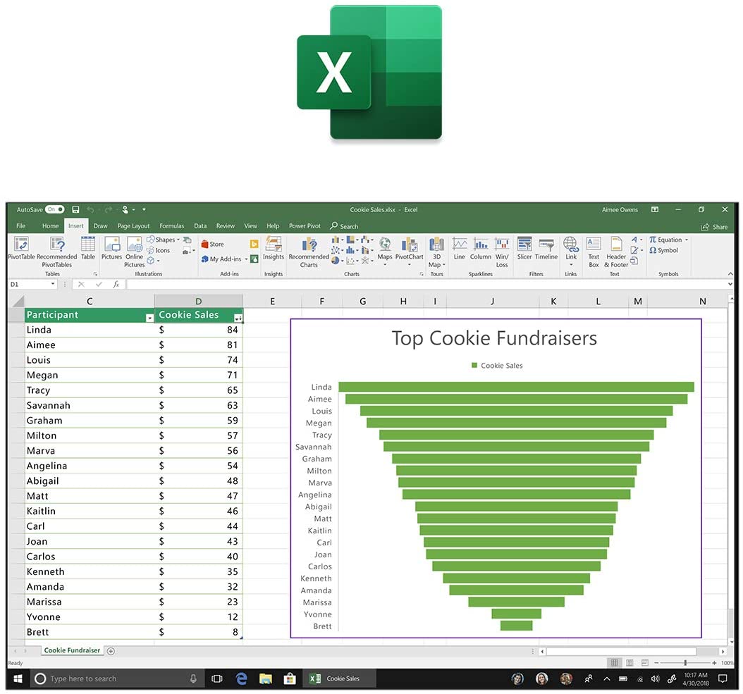 Microsoft Office 2019 Home and Business | 1 User | 1 PC (Windows 10) or Mac | One-Time Purchase | Multilingual | Download T5D-03183