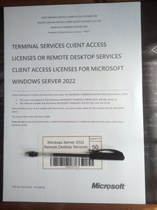 Microsoft Windows Server 2022 & 2019 User Remote Desktop Service RDS & User CALs