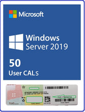 Load image into Gallery viewer, Sealed Windows Server 2019 Standard DVD &amp; COA OEM Pack + 50/50 User &amp; Device CALs | P73-07788
