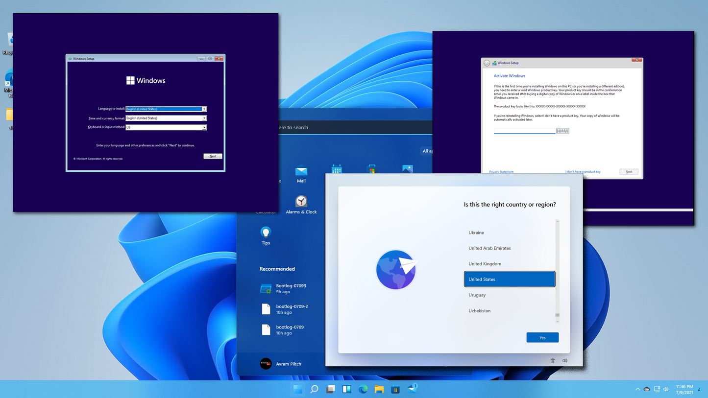 Windows 11 reinstall and repair tool on USB stick