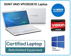 SONY VAIO VPCEE2E1E 15.6" AMD 2.10GHz 4GB 320GB HDD W10 PRO 64BIT LAPTOP Laptop