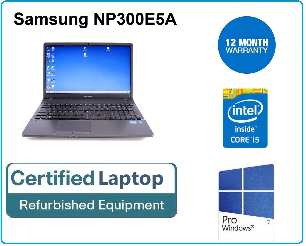 Samsung NP300E5A i5-2400M 2.50GHz 6GB Ram 250GB SATA HDMI W10 Pro Laptop