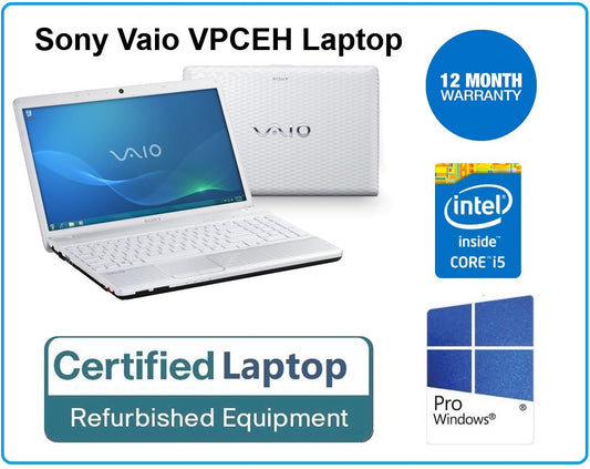 Sony Vaio VPCEH 15.6" i5-2450M 2.50GHz 4GB 640GB Webcam HDMI Laptop