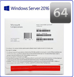 Microsoft Windows Server 2016 Standard 16 Core License ( 2x 8 Core ) 64Bit DVD & COA OEM | P73-07113
