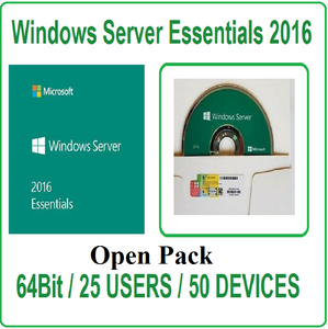 MS Windows Server 2016 Essentials 64Bit DVD & COA OEM ( Open ) | G6S-00148