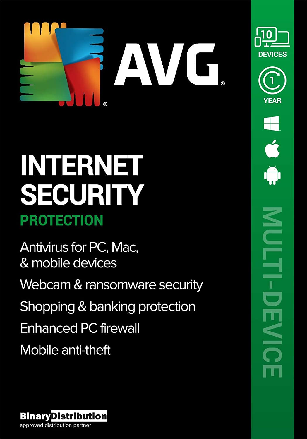 AVG Internet Security 2022 - 1 Device - 1 Year [Download] Mac | Windows 10 | Android