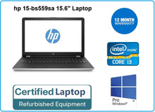 Load image into Gallery viewer, hp 15-bs559sa 15.6&quot; i3-7100U 2.40GHz 1TB Webcam HDMI Slim laptop
